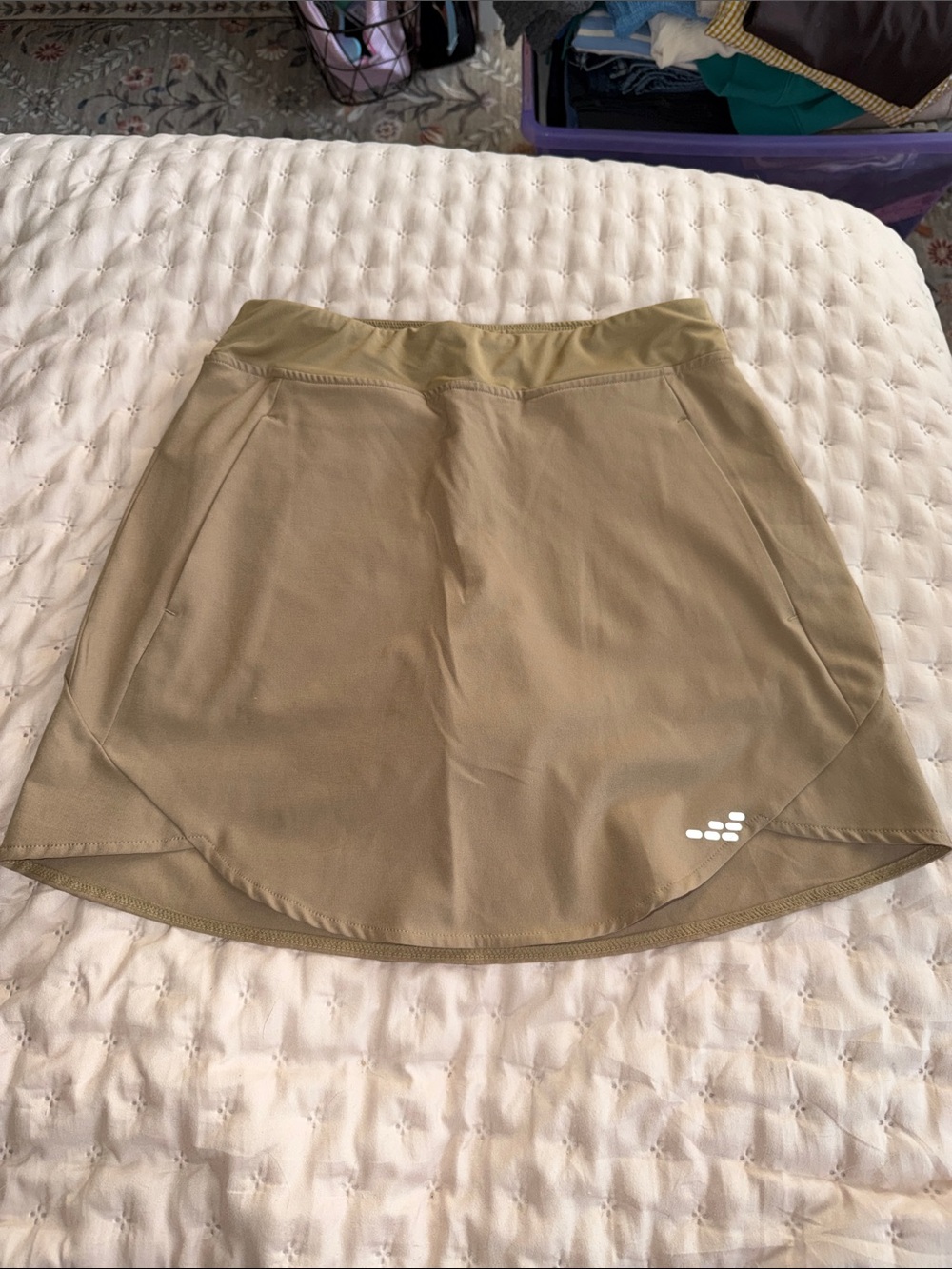 bcg Tan Athletic Skort with Reflective Detail